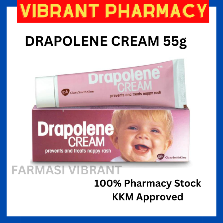 Drapolene Cream 55g Baby Nappy Rash Krim Ruam Merah Khas Untuk Bayi