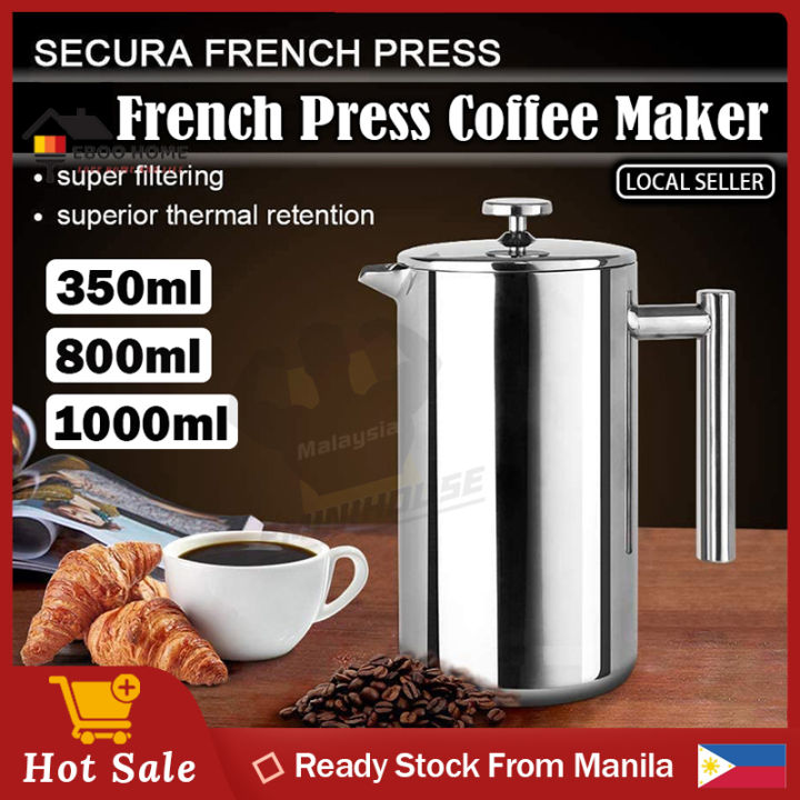 350ml/800ml/1000ml French Press Coffee Maker Stainless Steel