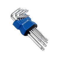 2021Senzeal 9pcs Long Arm Ball L-Shape Metric Hex Key Bit Wrench Set from 1.5mm to 10mm T10 - T50 Torx Wrench Set