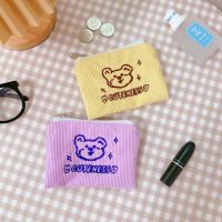 YoYo Coin Wallet Cute Cartoon Embroidery Mini Protable Fashion Student Bear Bag Ins Korea