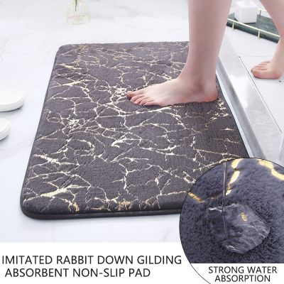 【cw】 Floor Anti-Slip Shower Fluffy Faux Hair Rug Warm Toliet Product ！