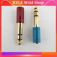 KYLE Wild Shop 6.35mm Male Stereo Plug To 3.5mm Female Jack Audio Connector Headphone Amplifier Adapter Microphone AUX 6.35 3.5mm