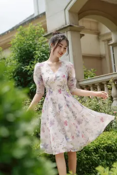 TOP mẫu váy đầm tay lỡ đẹp cho các nàng công sở ngày hè 2023
