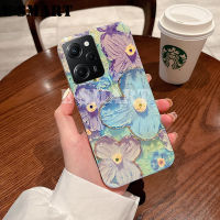 เคสสำหรับ Redmi Note 12 Pro Plus ซิลิโคนภาพดอกไม้สีน้ำมันบลูเรย์แบบนิ่มเคสสำหรับ Redmi Note 12 Pro + Plus ฝาหลัง