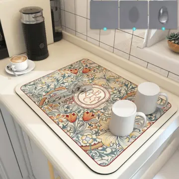 Coffee Mat Anti-Slip Coffee Maker Mat For Kitchen Counter Washable  Countertop Spill Mats For Bar Home Espresso Machine Mat - AliExpress