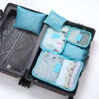 6PCS/Set Travel Storage Bag for Clothes Suitcase Organizer Wardrobe Pouch Travel Organizer Bag Case Shoes Packing Cube Bag