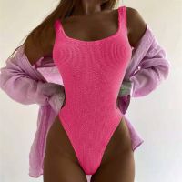 【JH】 Piece Swimsuit 2023 Female Push Up Thong Bather Bathing Monokini Suits Biquini