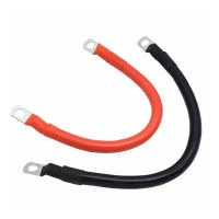 1/2 Lugs PVC และสายเคเบิลโลหะคุณภาพสูง2แพ็ค/ล็อตสีแดงสีดำสำหรับ20mm ² 4 AWG ตัวเชื่อมแบตเตอรี่30ซม.