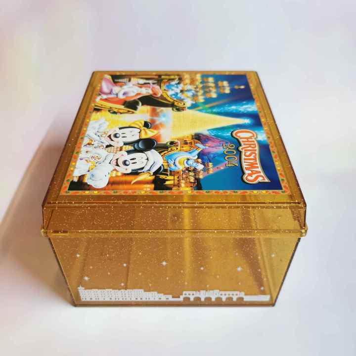 กล่องพลาสติก-กล่องใส่ของ-กล่องลาย-disney-christmas-2004-tokyo-disney-sea
