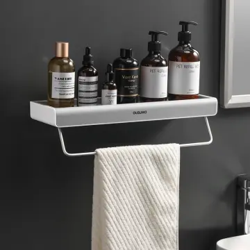 Bathroom Shelves Metal Shower Caddy No-drill Storage Shampoo Holder Toilet  Rack Organizer Accessories