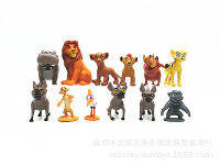 [COD]12 Little Lion King อะนิเมะภาพยนตร์แรดฮิปโปของเล่นสัตว์ตุ๊กตารูปเค้กตกแต่งฉากขนาดเล็ก