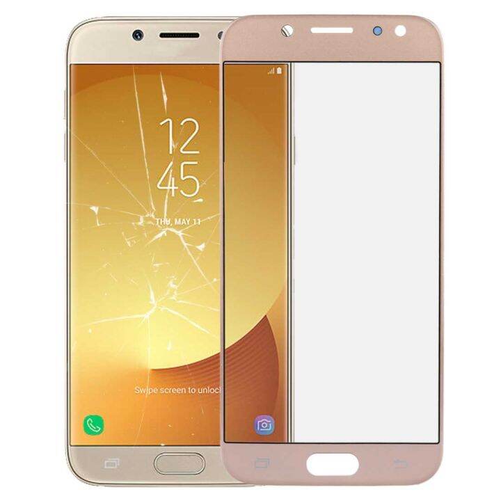 สำหรับ-j7-galaxy-2017-j730หน้าจอด้านหน้าเลนส์กระจกด้านนอก-สีดำ-ห้างสรรพสินค้า-hua-jia-kang