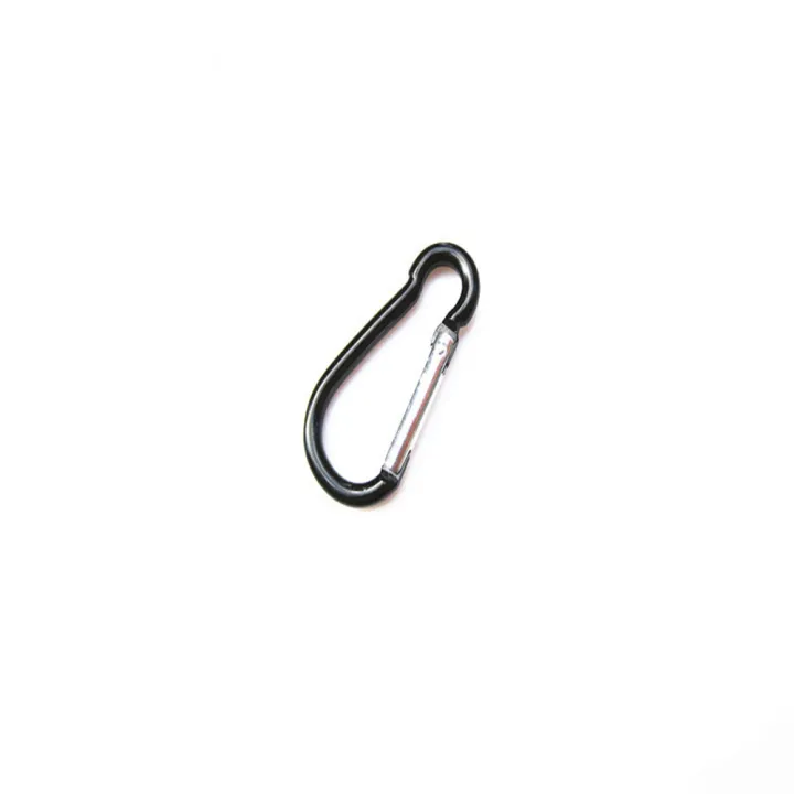 10pcs-hooks-key-alloy-climbing-d-snap-chain-spring-ring-equipment-aluminum-gourd-black