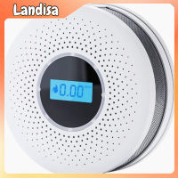 Dual Sensor Smoke Detector With Lcd Display Battery Operated Carbon Monoxide Detector Alarm Device