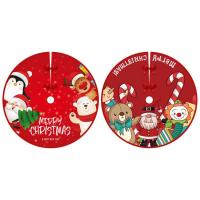 Round Tree Skirts 35-inch Farmhouse Christmas Ornaments Mat Reusable Christmas Skirt Tree Ornaments Christmas Tree Holiday Decoration for Holiday Party Christmas Decoration enjoyment