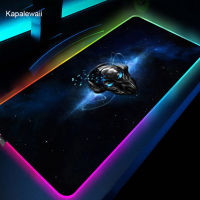 RGB Alienware เมาส์สำหรับเล่นเกม XXL พีซีขนาดใหญ่ Gamer แป้นพิมพ์โต๊ะเสื่อ900x400มิลลิเมตร LED อุปกรณ์คอมพิวเตอร์ M ousepad จ้า