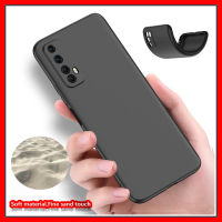 เคสยางสำหรับ Realme 7 4G Narzo 20 Pro RMX2161 RMX2163ผิวด้าน RMX2155ผิวเจลลี่ยืดหยุ่นยางเจลซิลิโคนผิวนิ่มกันกระแทกบางพิเศษป้องกันลายนิ้วมือ (สีดำ)