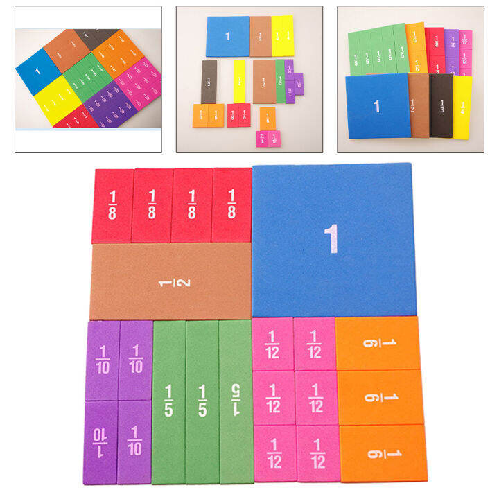 [COD]Miffer 22x ic Fraction Tiles Rainbow Math Manipulatives for ...