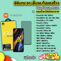 ? iFilm ฟิล์มกระจก กันมอง เต็มจอ สำหรับ xiaomi pocox5 x5pro x4pro pocox4gt x3pro pocof5 f5pro f4gt m5 m4pro mi13 mi12tpro mi12t  mi11t mi10t  ฟิล์มxiaomi ฟิล์มกันมองxiaomi