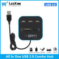 USB 2.0 Hub USB Hub Combo Card Reader เครื่องอ่านการ์ด All-In-1พร้อม USB Hub เครื่องอ่านการ์ด Micro SD 3พอร์ตอะแดปเตอร์ USB สำหรับแล็ปท็อปพีซี