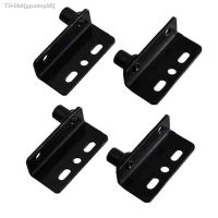 ™◙ 2/4Pcs Pivot Hinges Black Heavy Duty Concealed Shaft Door Hinges with Bushing for Wood Doors Drawers Furniture Cabinet Wardrobe