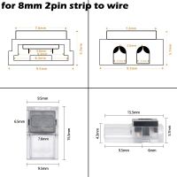 [COD]1ชิ้น2pin 3528 5050บางนำแถบเชื่อมต่อสำหรับ8มิลลิเมตร10มิลลิเมตร IP20 LED S TRIP เพื่อลวดเชื่อมฟรีเชื่อมต่ออลูมิเนียมรายละเอียดช่อง