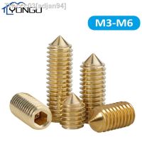 Brass Cone Point Set Screws Bolt Copper Steel Allen Head Hex Hexagon Socket Grub Screw M3 M4 M5 M6