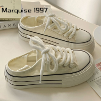 Marquise1997  รองเท้าผ้าใบผญ รองเท้าผ้าใบผู้หญิง รองดท้าผ้าใบ ผญ 2023 NEW FBX2390MWG 37Z230912