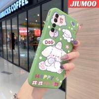 JIUMOO เคส2021สำหรับ Huawei Y7A P สมาร์ทเคสลายการ์ตูนแฮปปี้ด็อกดีไซน์ใหม่นิ่มเคสมือถือด้านข้างบางขอบสี่เหลี่ยมเคสซิลิโคนเคสนิ่มเคสป้องกันการกระแทก