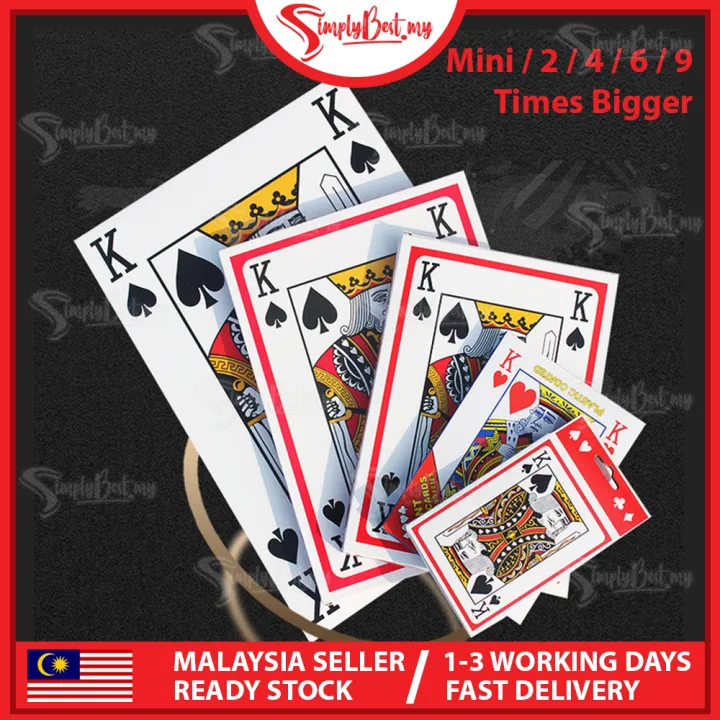 SIMPLYBEST Giant Jumbo Poker Cards Casino Full Deck Oversized ...