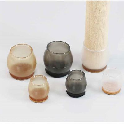 hotx【DT】 8pcs Round silicon furniture leg protection Non-Slip chair caps felt rubber feet floor protector muebles Glides