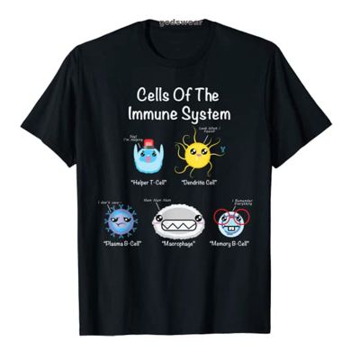 Immune System Cells Biology Cell Science Humor Immunologist Tshirt Customized Products Humor Funny Graphic Tee 100%
