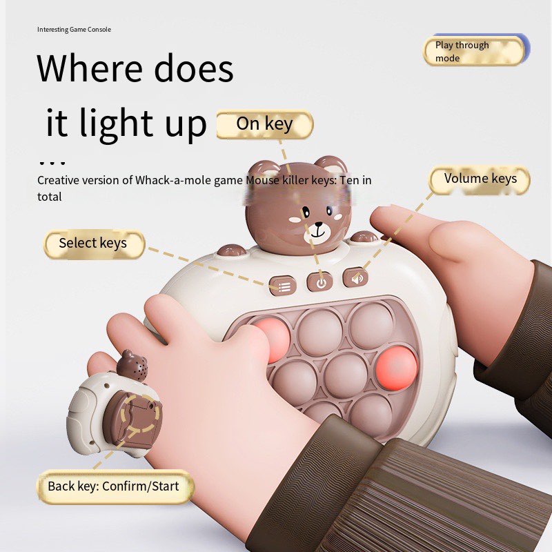 库存充足！！！快速推送游戏Pop-It电子速度教育玩具泡泡Fidget玩具儿童Whack-A-Mole机器
