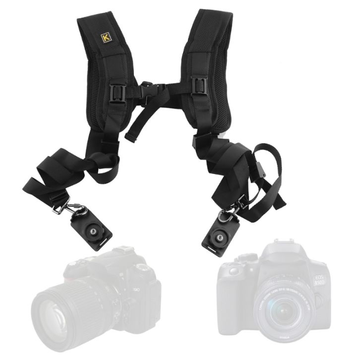 สายสะพายไหล่กล้องคู่คู่-quick-rapid-sling-camera-belt-adjustment-for-canon-2-cameras-digital-dslr-strap