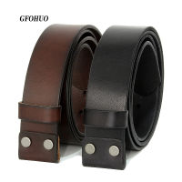 3.3cm and 3.8cm width Vintage No Buckle belt suit Smooth buckle belts men luxury Cowskin Soild Genuine leather without buckle