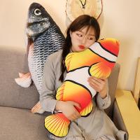 30CM 3D Simulation Tilapia Bream Carp Gold Fish Stuffed Plush Toys Soft Pet Cat Dog Play Doll Kids Gifts Screw Nut Drivers