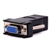 คุณภาพสูง1ชิ้นเชื่อมต่อ Vga กับ Rj45ตัวขยาย Vga ตัวเมียกับ Cat5 Lan Cat5e อีเธอร์เน็ต Rj45อะแดปเตอร์ตัวเมีย