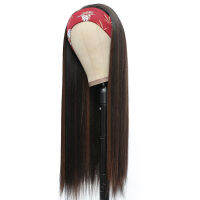 Ombre Headband Wigs Hightlight Color 20-30inch Long Straight Wigs Synthetic Hair Natural Looking for Black Women