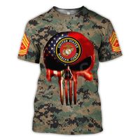 T SHIRT -  （ALL IN STOCK）  American T-shirt. Oh. Men, 3d printed Flag of the United States top, round neck short sleeved t-shirt, large camouflage printed t-shirt, 2023   (FREE NICK NAME LOGO)