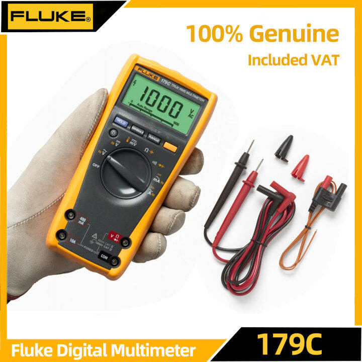 Fluke 179C True RMS Multimeter With Backlight And Temp Temperature ...