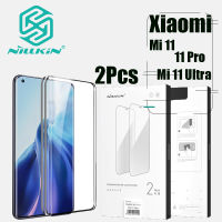 2pcs Nillkin Film สำหรับ Xiaomi Mi 11/11 Pro/Mi 11 Ultra ทนต่อแรงกระแทกฟิล์มโค้งป้องกันการระเบิดป้องกันลายนิ้วมือ 9H ฟิล์มป้องกันหน้าจอ