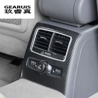 【hot】 Car styling Carbon fiber Rear air conditioning vent frame outlet trim stickers Cover for A6 C5 interior auto Accessories