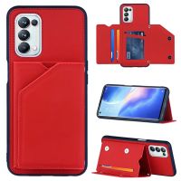 For OPPO A54 5G Leather Card Slot Case OPPO A74 4G Armor Silicone Back Panel Cover for OPPO A95 A 94 54 74 52 72 92 A53 S Funda Phone Cases