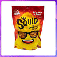 ส่งฟรี! ปลาหมึกอบแห้งรสเผ็ด ยี่ห้อ Mr.Squid Shredded Mild Spicy 240g.