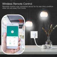 Tuya WiFi Smart Plug ซ็อกเก็ตอัจฉริยะที่รองรับบลูทูธทำงานร่วมกับ Alexa Home พร้อมฟังก์ชั่นจับเวลา EU Plug อุปกรณ์ในครัวเรือน