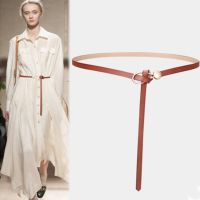 【CW】 Leather Thin Female Waist Knot Waistband Designer Belts Cummerbunds