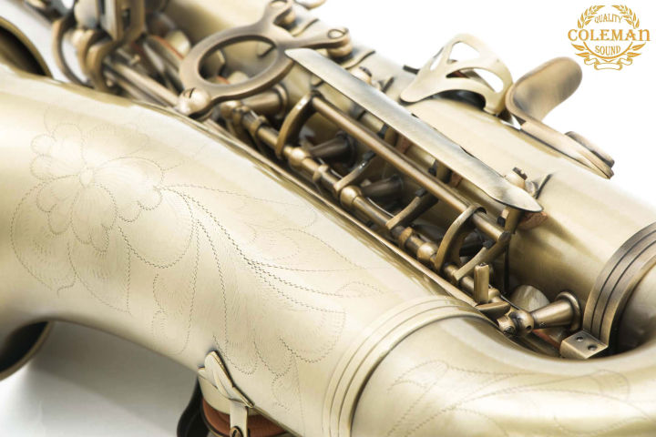 แซกโซโฟน-saxophone-alto-coleman-cl-336a-antique-plated