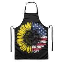 Upetstory Chef Work Apron Sunflower Print Restaurant Sleeveless Apron Home CookingPicnic Apron Kitchen Apron Professional