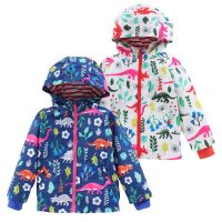 New Childrens Clothing Jacket Girls Fashion Cute Cartoon Pattern Wind Proof And Rainproof Jacket Raincoat