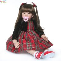 LT【ready stock】ตุ๊กตาเด็กทารก ตุ๊กตาเด็กรีบอร์น 60ซม. Silicone Reborn Baby Dolls Baby Doll Alive Realistic Boneca Lifelike Real Girl Doll Reborn for Birthday Christmas ของเล่นเด็ก ของขวัญ【cod】